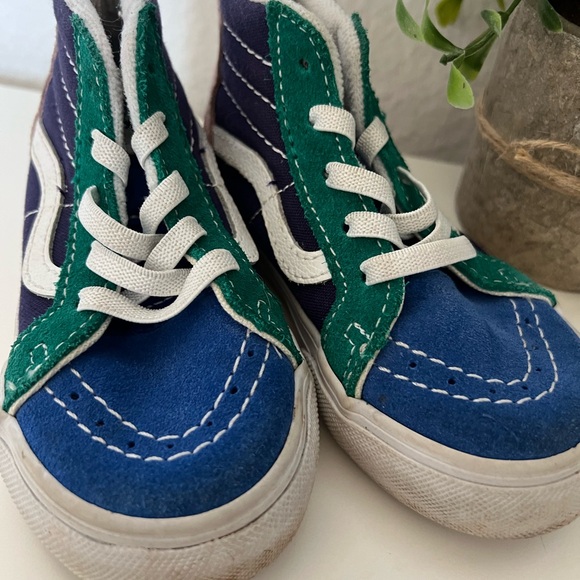 7.5 Vans Sk8 Hi  Toddler Suede Color Block Colors High Top Shoes Retro Children - Picture 7 of 10